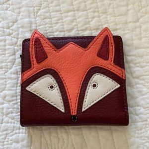 Fossil small leather wallet Fox design NWOT